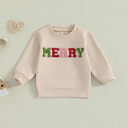 mama + mini merry matching crew sweatshirts