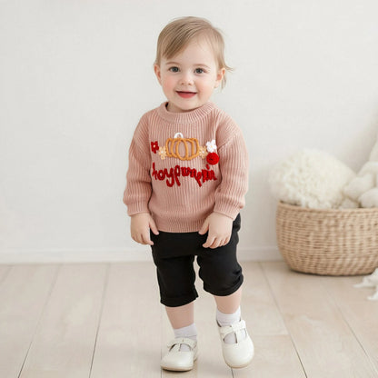 hey pumpkin kids crew sweater