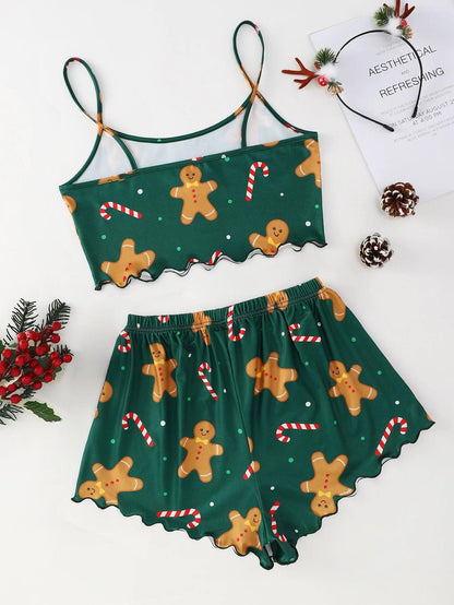 gingerbread cookie pajamas - basil boutique