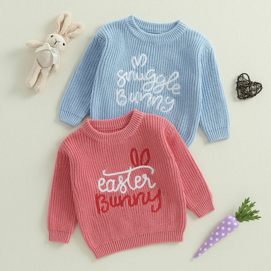 easter bunny knit kids crew sweater