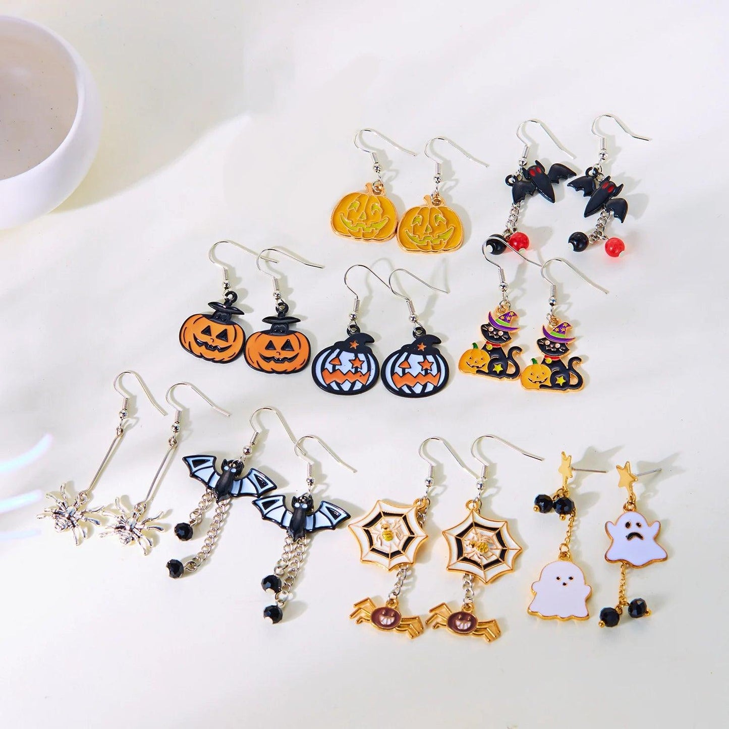 halloween dangle earrings - basil boutique