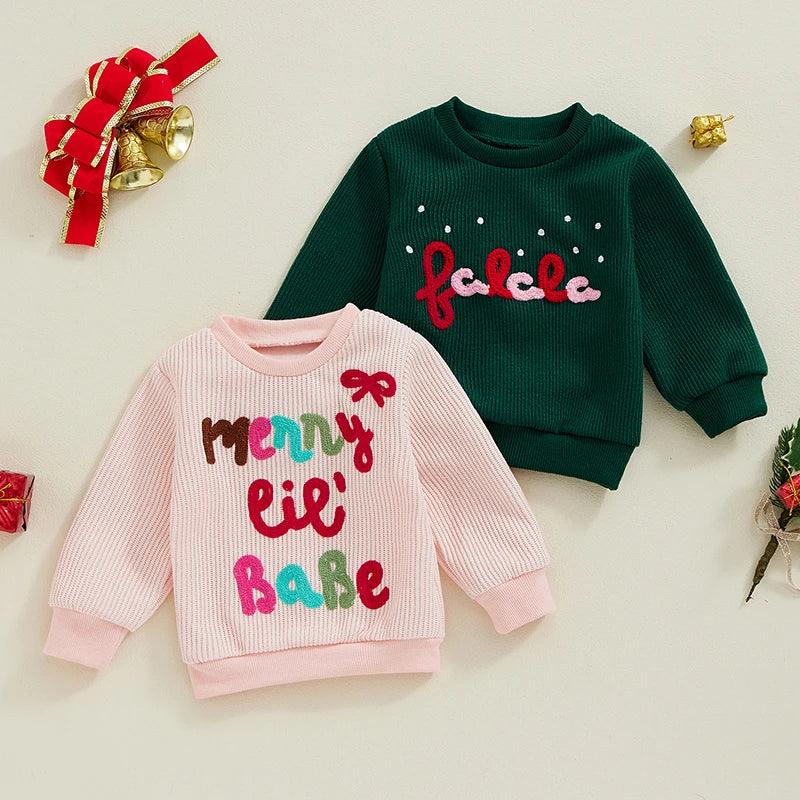 merry lil' babe kids crew sweatshirt - basil boutique