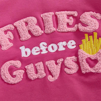 fries before guys kids crew sweatshirt