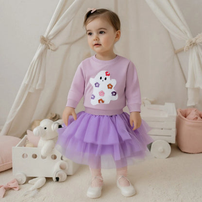 grovvy ghost tulle kids outfit