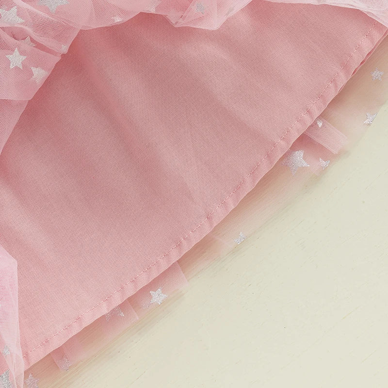 3D heart tulle kids dress