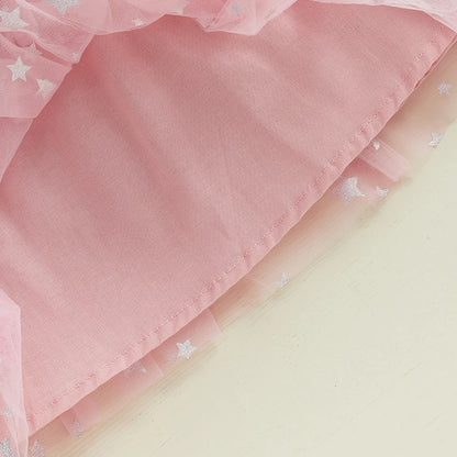 3D heart tulle kids dress