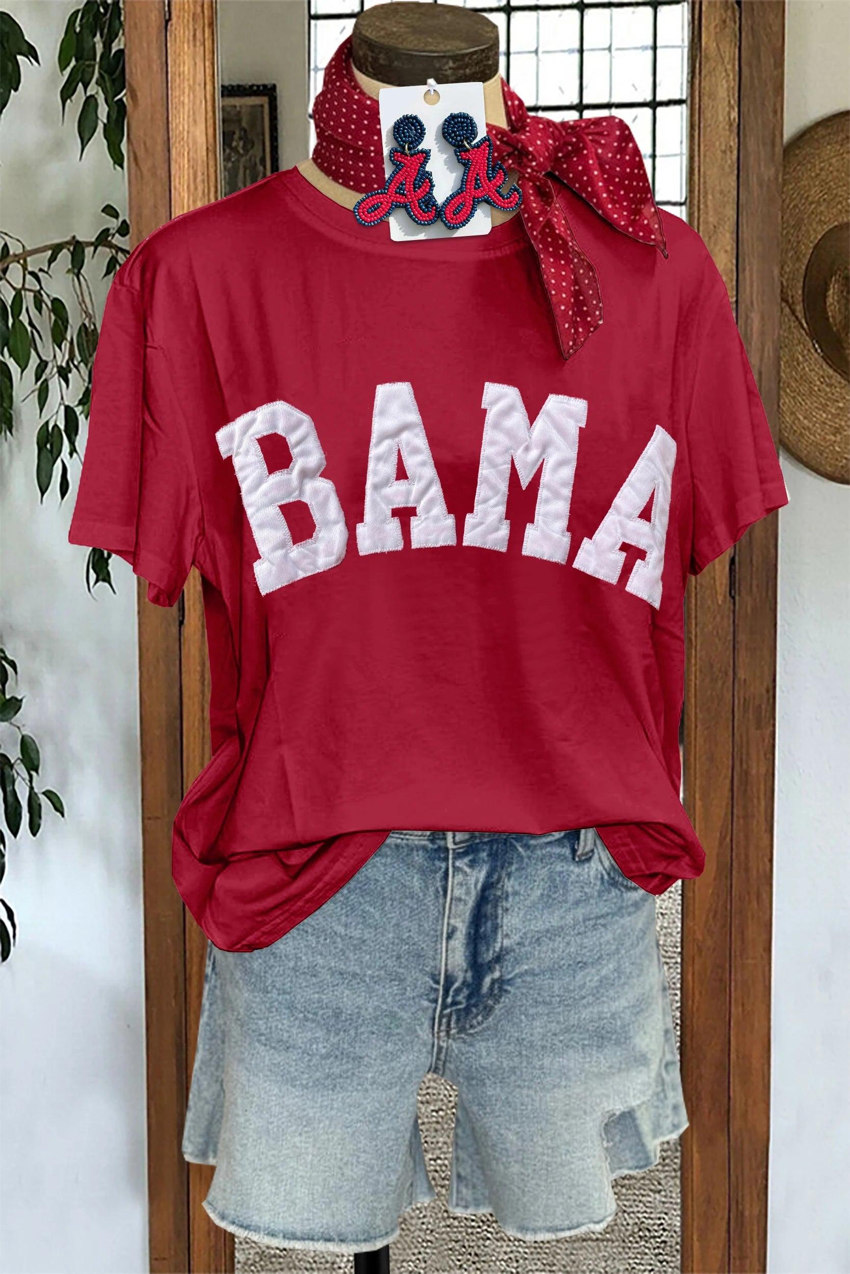 bama embroidered game day t-shirt - basil boutique