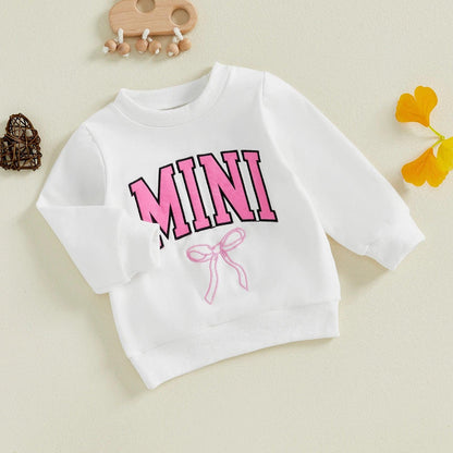 mama + mini bow matching crew sweatshirts