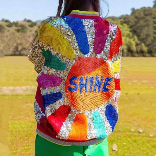 shine like the sun sequin jacket