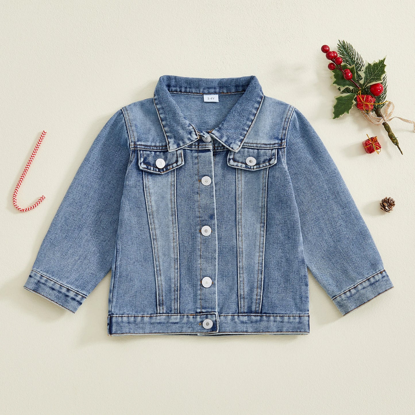 santa baby kids denim jacket