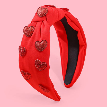 3D heart sequin headband