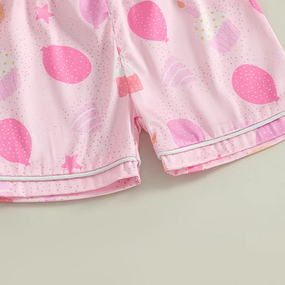 birthday girl kids pajama set