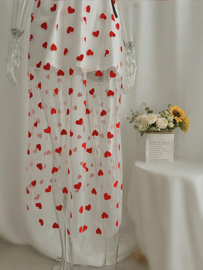 heart mesh tops + dresses