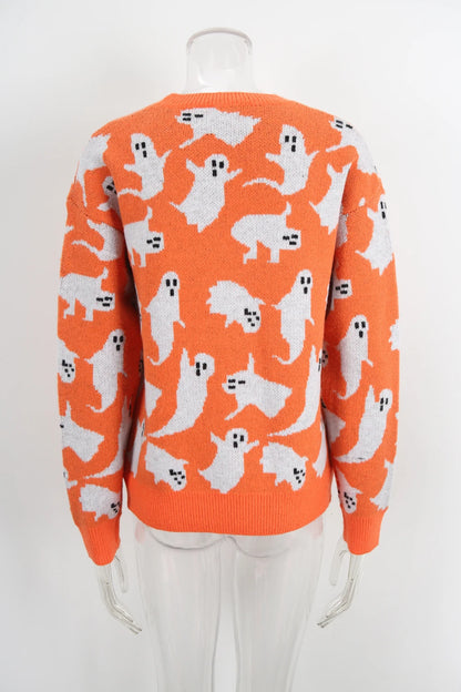 ghostly cute crew sweater