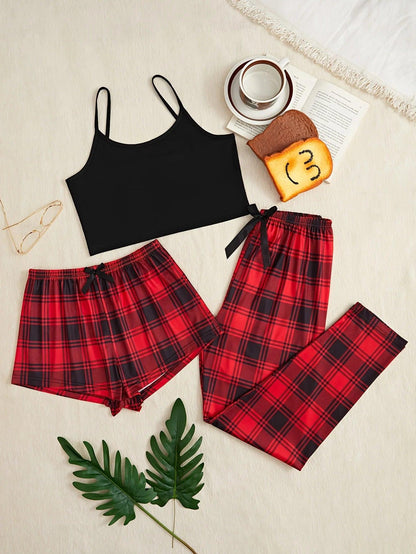 traditional plaid holiday pajamas - basil boutique