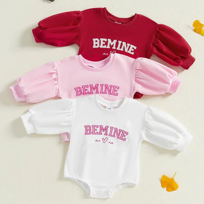 be mine puff sleeve onesie