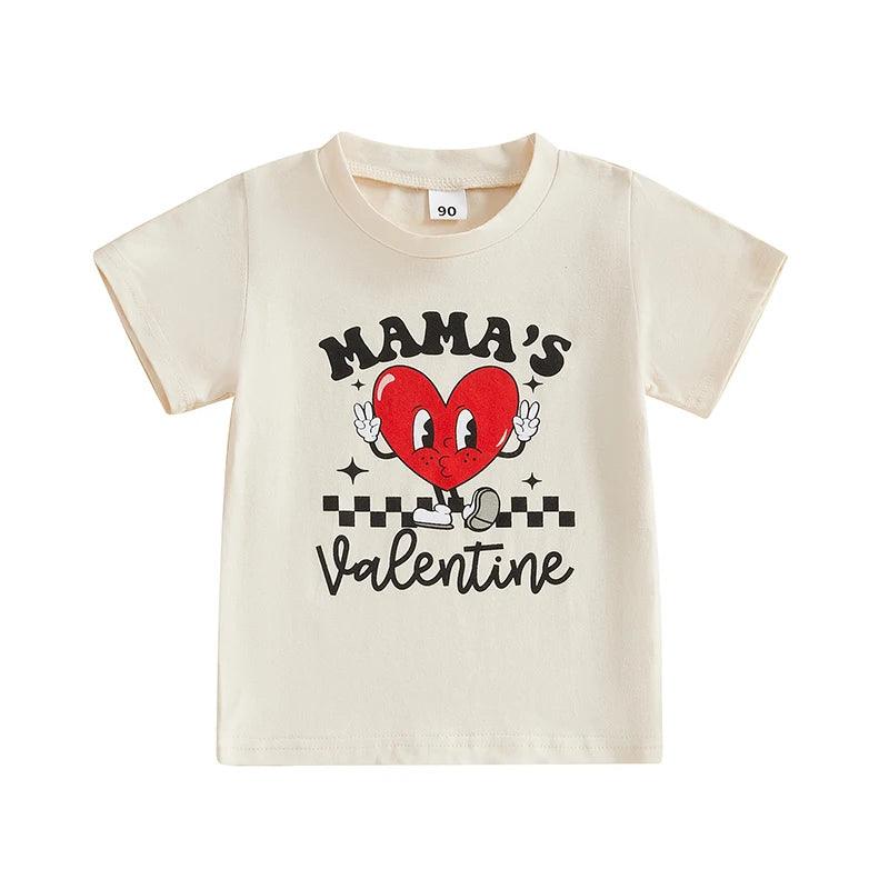 mama's valentine kids t-shirt