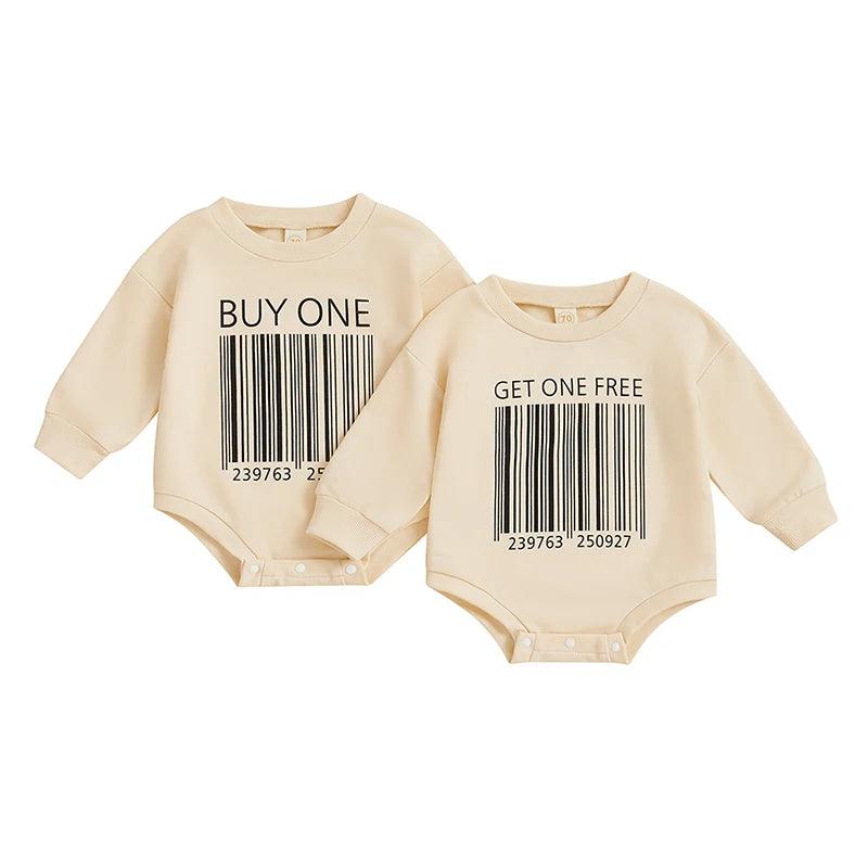 buy one, get one free twin onesies - basil boutique