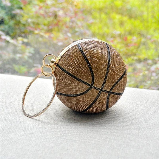 basketball rhinestone purse