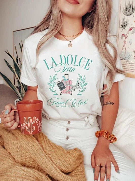 la dolce vita social club t-shirt - basil boutique