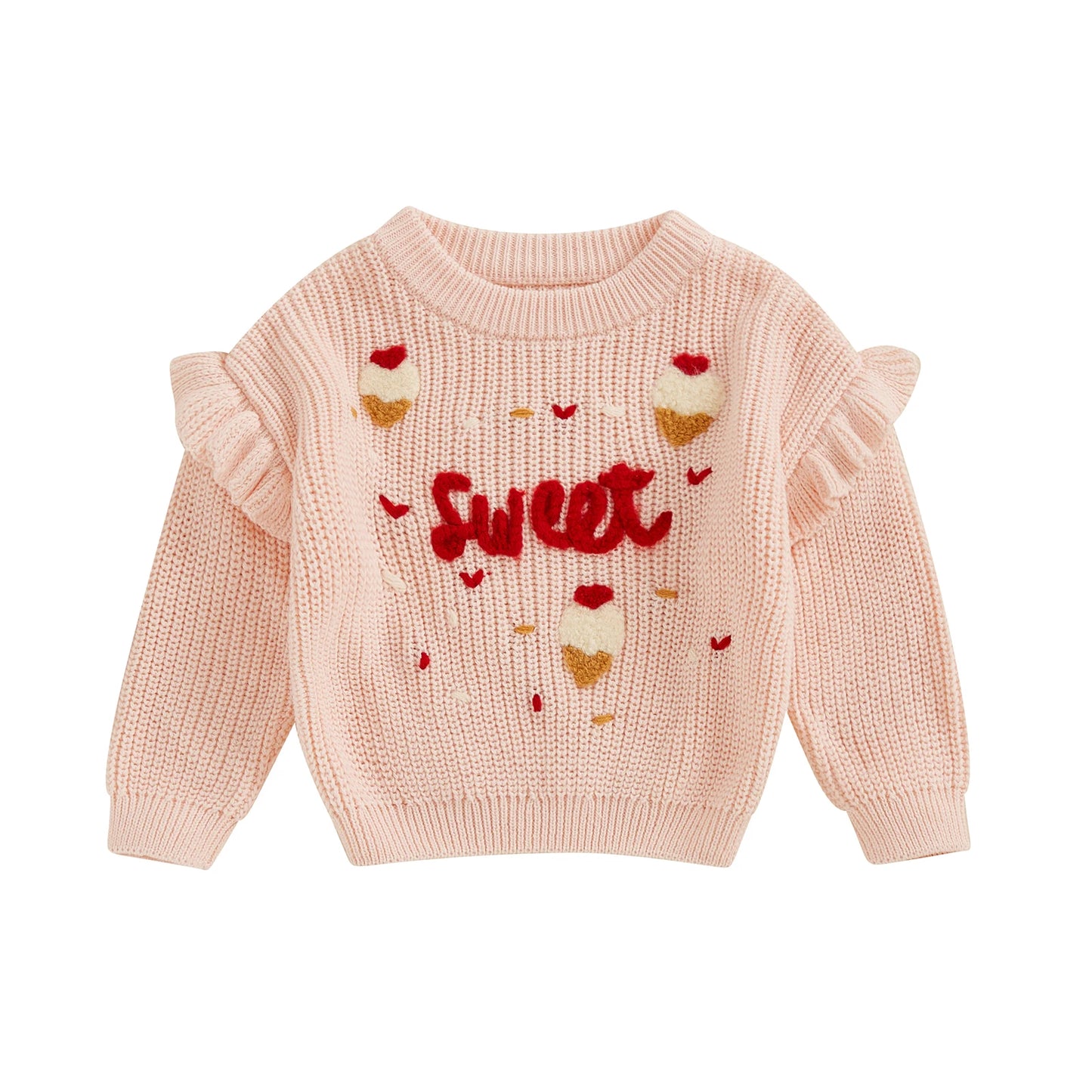 sweet knit kids crew sweater