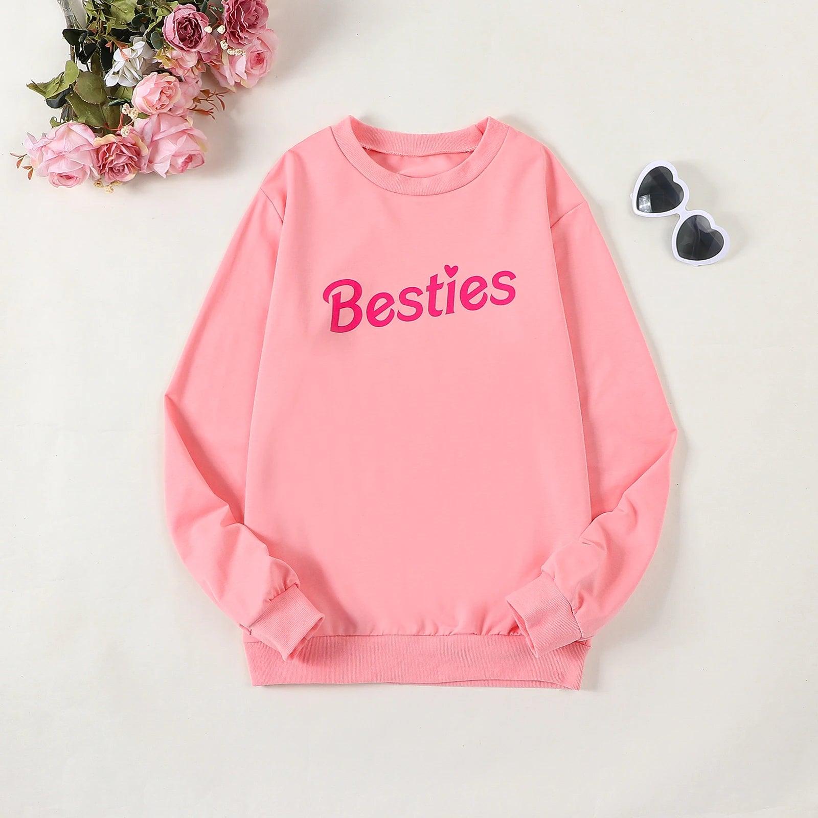 besties matching crew sweatshirts - basil boutique