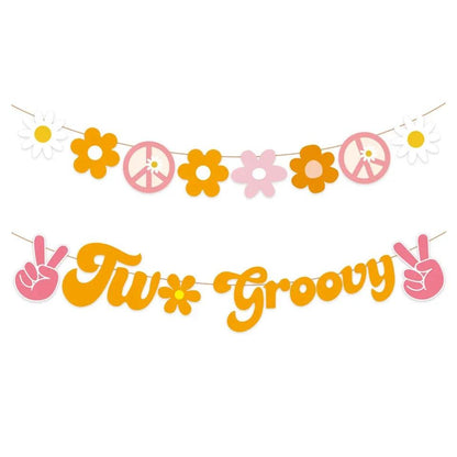 two groovy birthday banners - basil boutique