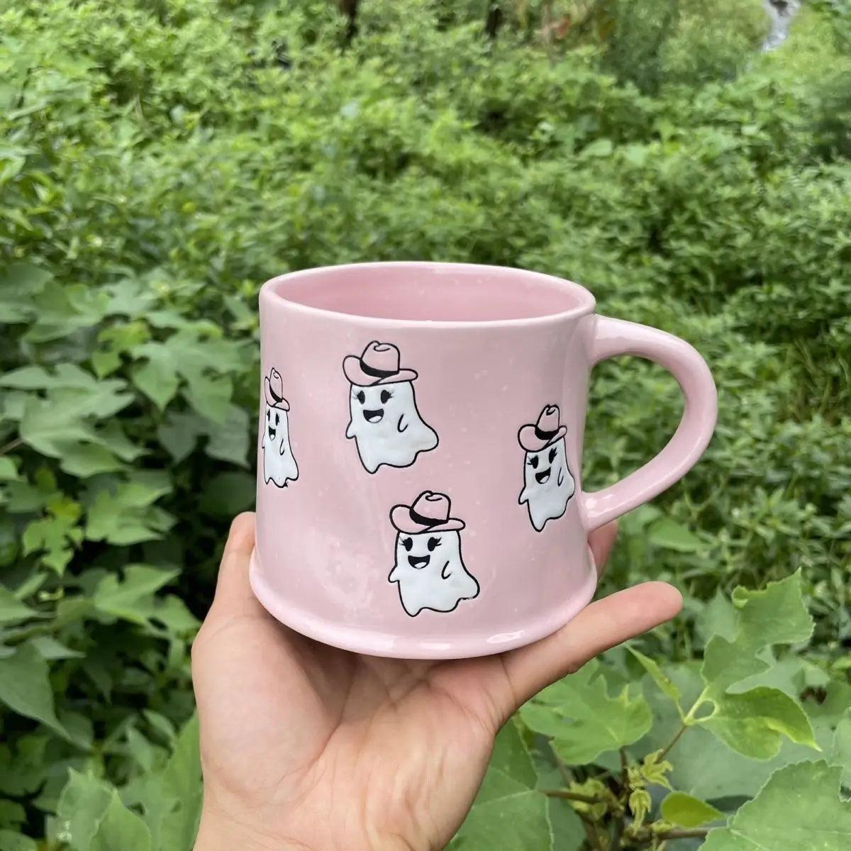 cowgirl ghost ceramic mug - basil boutique