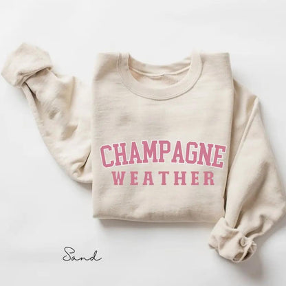 champagne weather crew sweatshirt - basil boutique