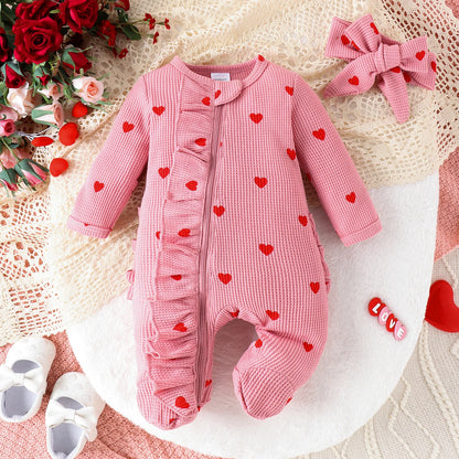 heart ruffle onesie