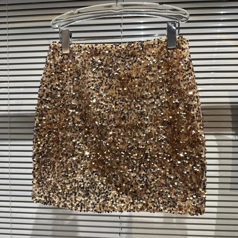 fashion sequin mini skirt - basil boutique