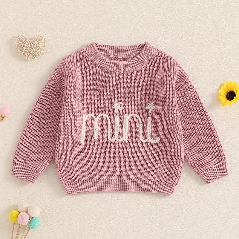 mama + mini knit matching crew sweaters - basil boutique