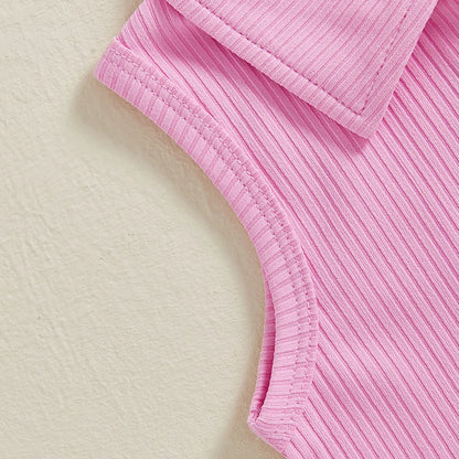 golf polo tank top + pleated skirt kids outfits