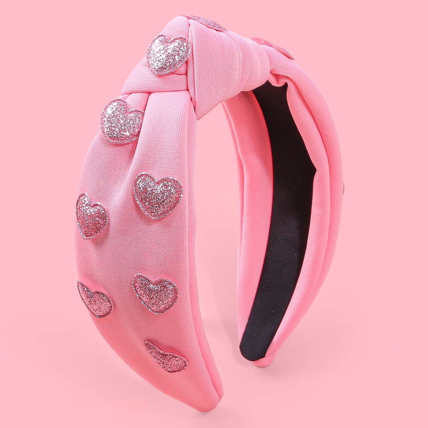 3D heart sequin headband