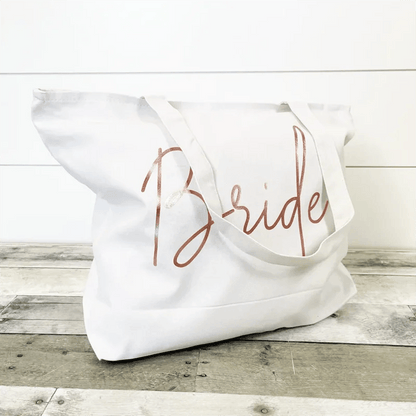 customized bride tote bag - basil boutique