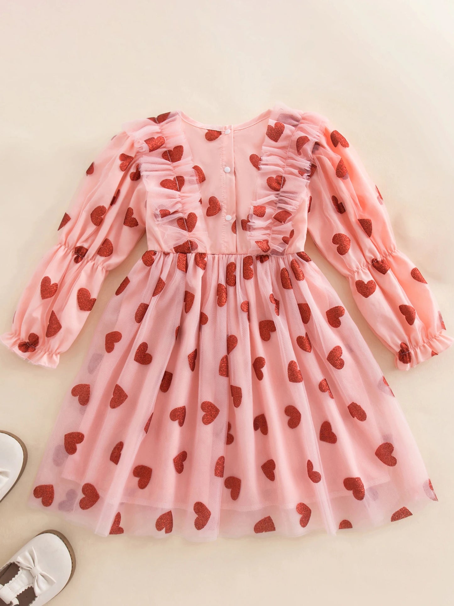 sealed with hearts + bows kids dress
