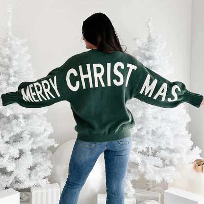 merry christmas knit sweater