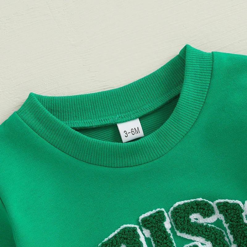 irish shamrock kids crew sweatshirt