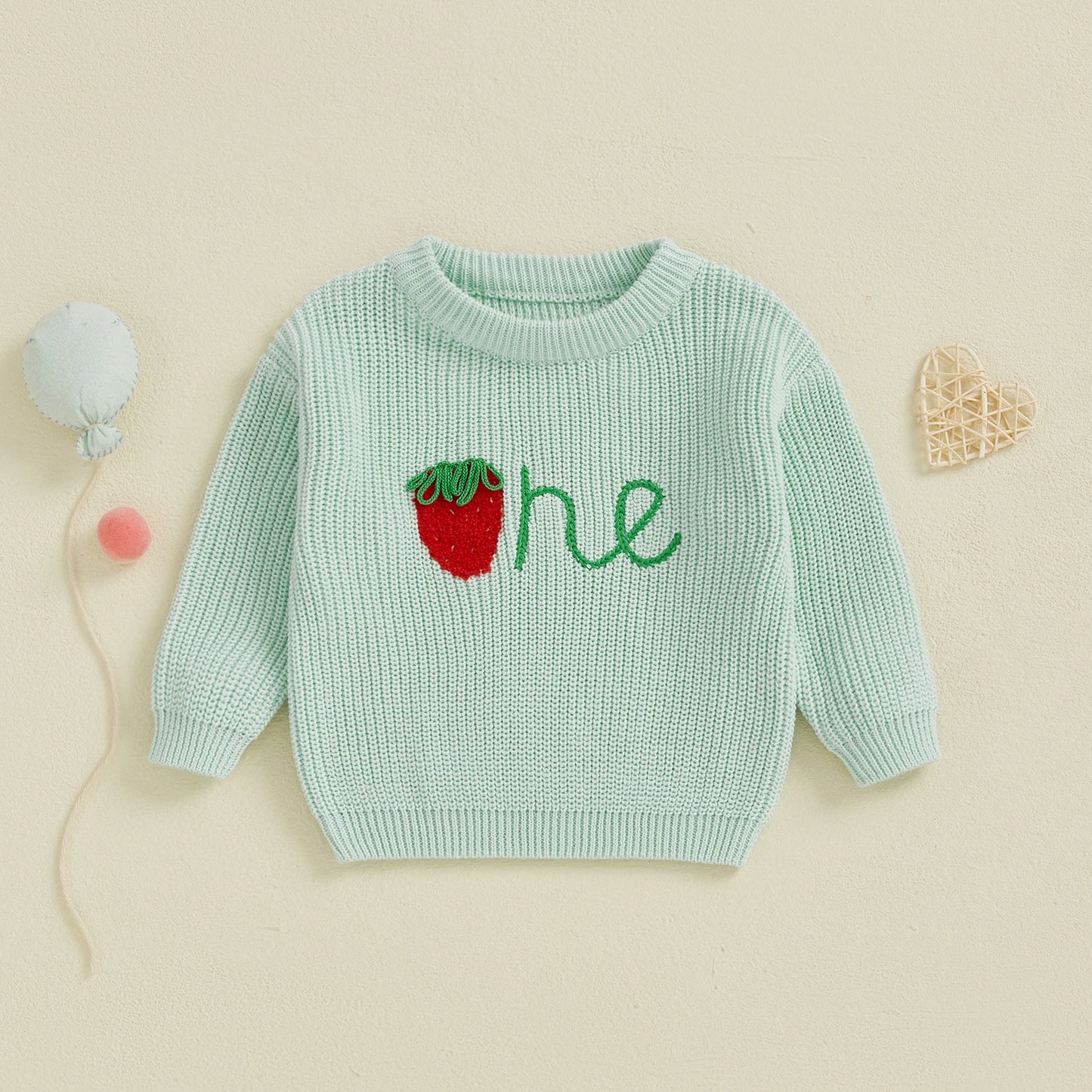 strawberry one kids knit crew sweater