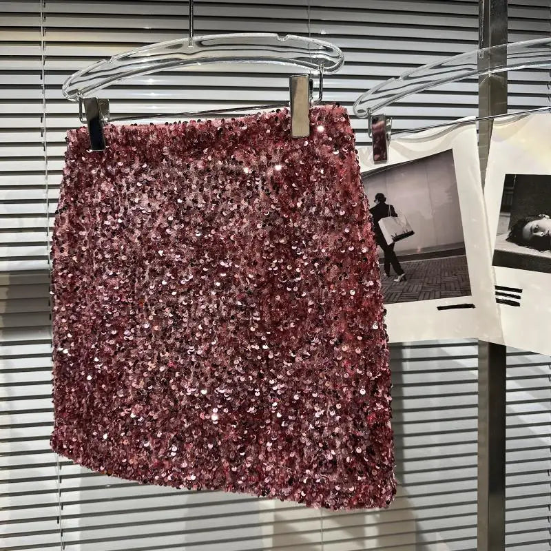 fashion sequin mini skirt - basil boutique