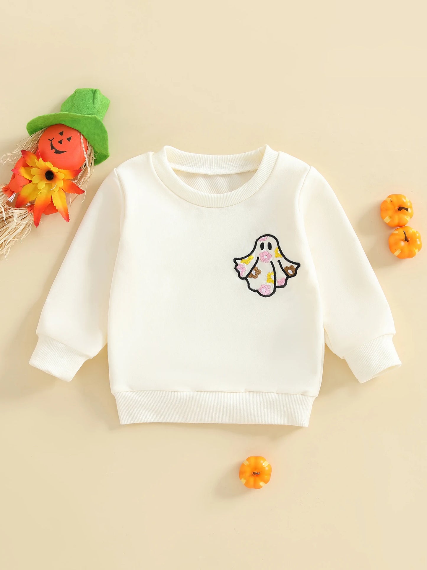groovy ghost kids crew sweatshirt