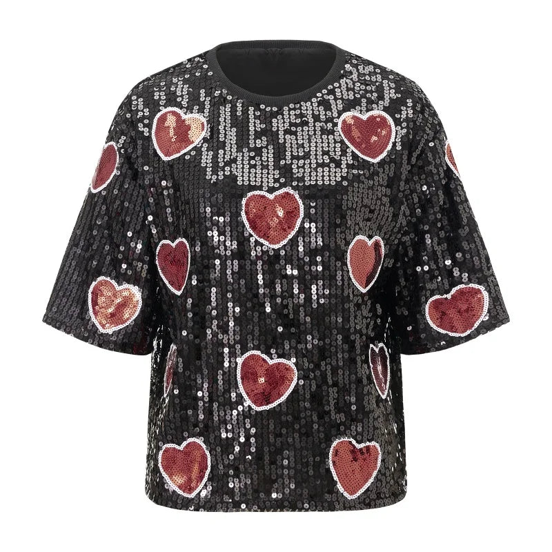 love is all around sequin top