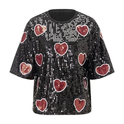 love is all around sequin top