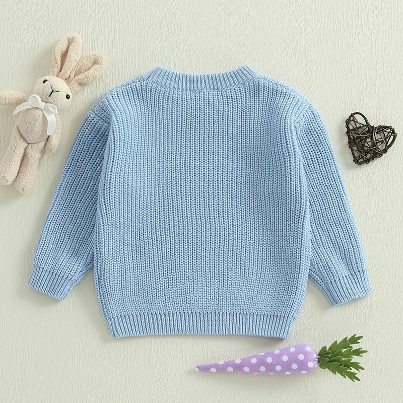 easter bunny knit kids crew sweater