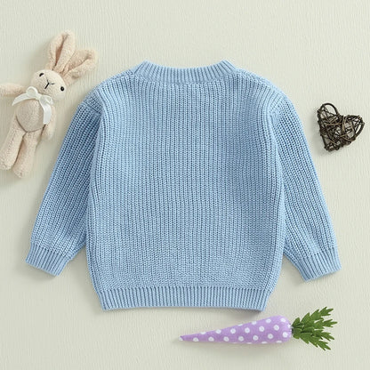 easter bunny knit kids crew sweater