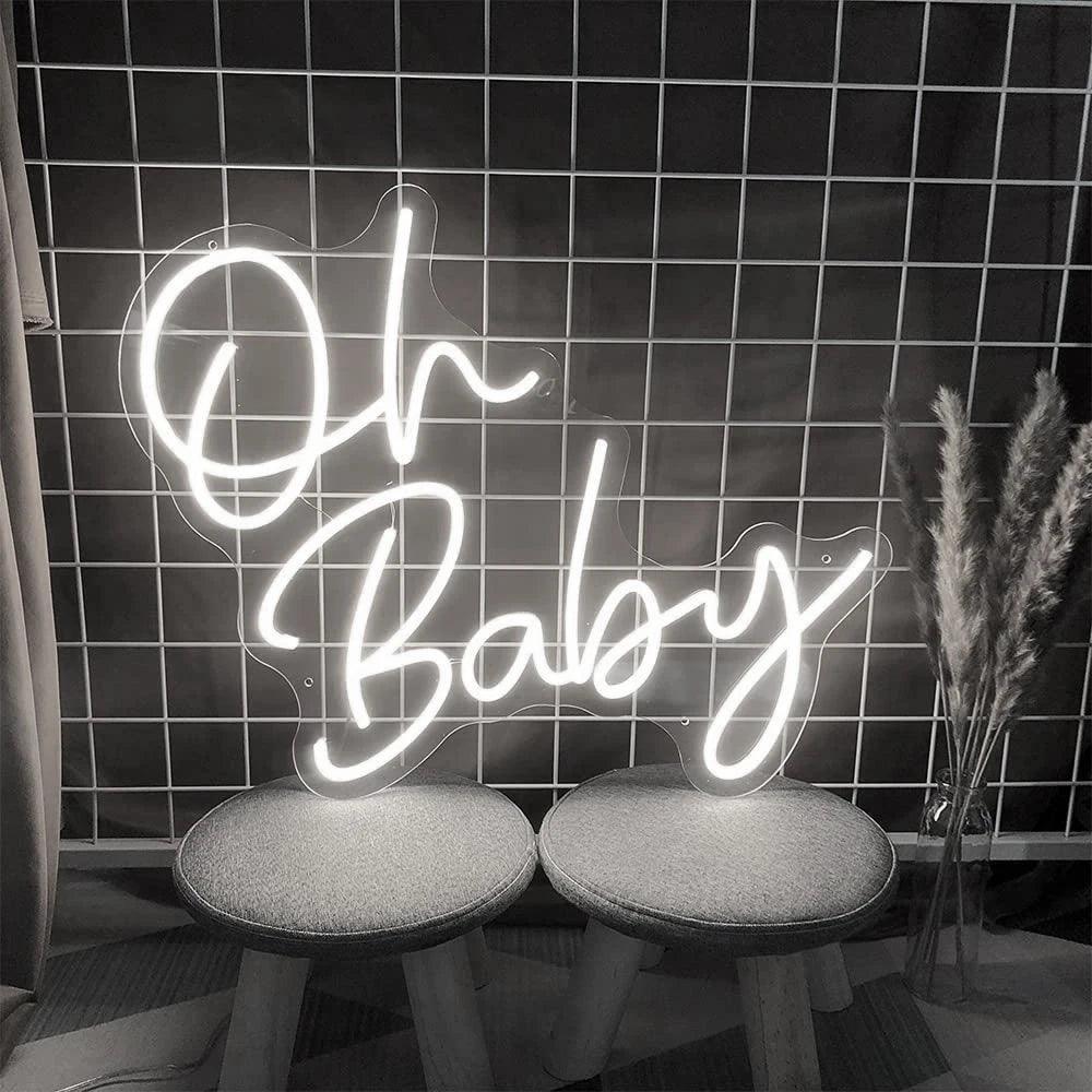 oh baby neon sign - basil boutique