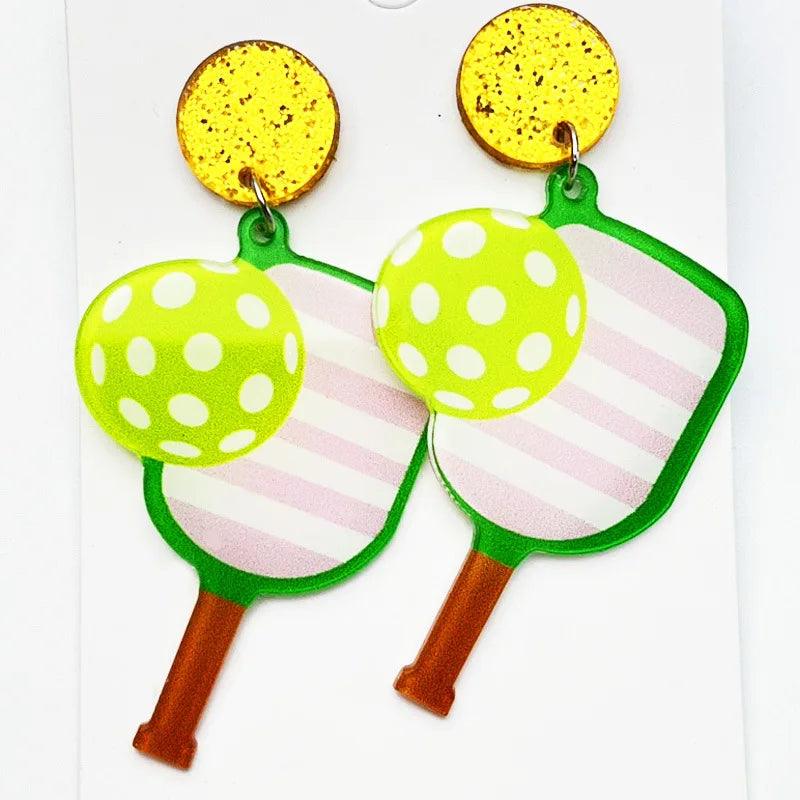 pickleball earrings - basil boutique