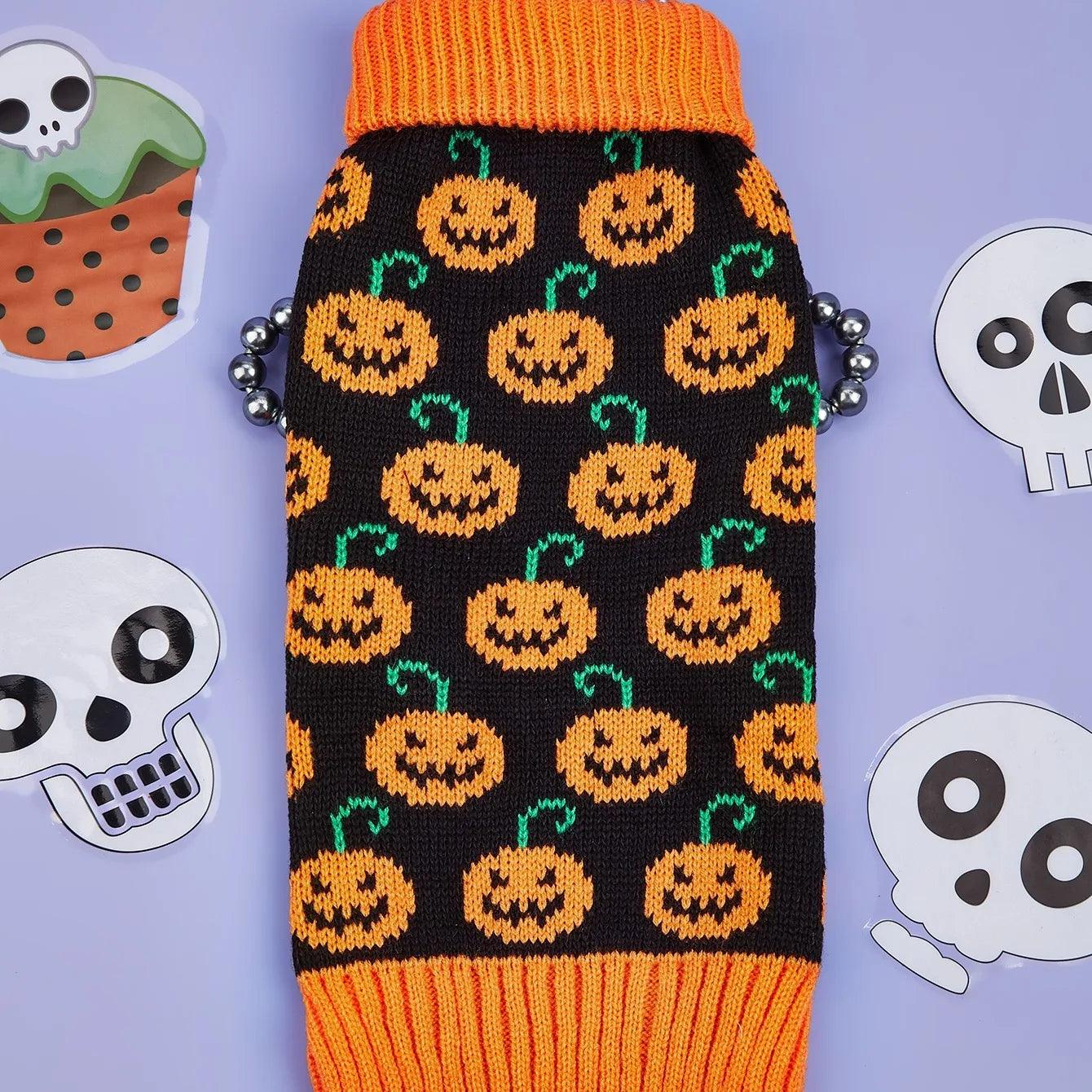 halloween dog sweater - basil boutique