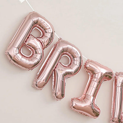 bride-to-be uppercase balloon banner - basil boutique