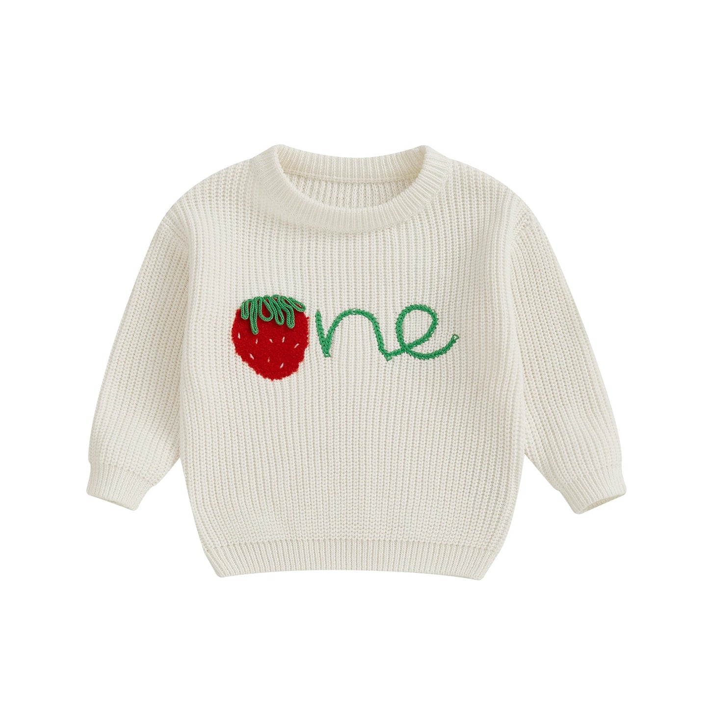 strawberry one kids knit crew sweater